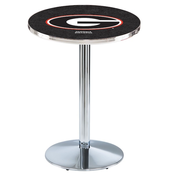 42" Chrome Georgia "G" Pub Table